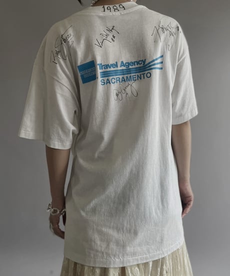 【USED】 Made in USA 89's Hanes Kings Sign T-Shirt/ 240429-028