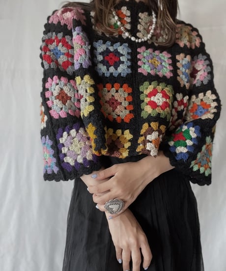 【RE;CIRCLE】 RE Granny Knit Top⑦/211014-007