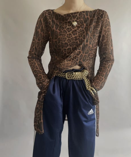 【USED】 L/S Leopard Mesh Top   / 230422-021