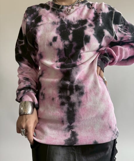 【USED】 Overdye Hanes Waffle L/S Top /250412-033