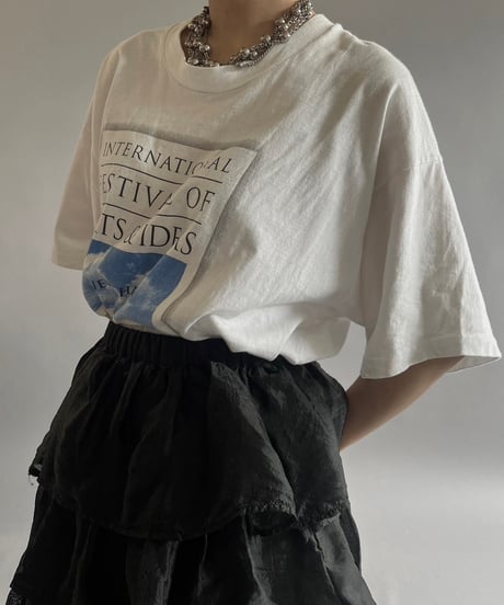 【USED】 Made in USA Fruit of the Loom NEW HEAVEN T-Shirt /240720-018