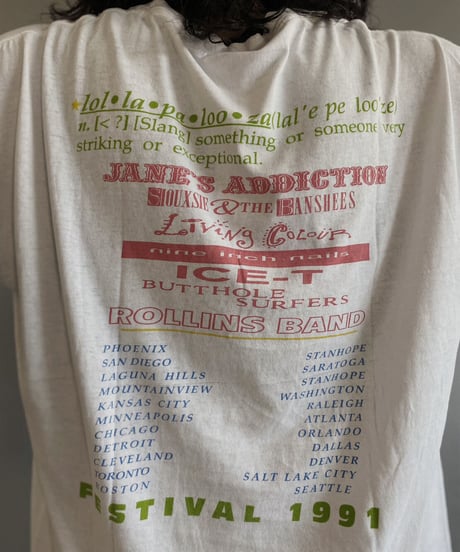 【USED】  Fes T-shirt LOLLAPALOOZA 1991s  /230703-018