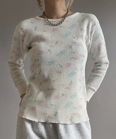 【USED】 made in USA Health Knit Thermal Top / 260207-017