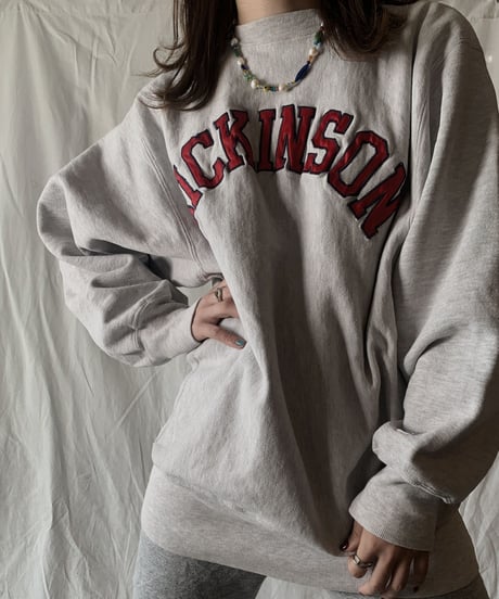 【USED】 90's USA Champion Reverse Weave DICKINSON/210324-010