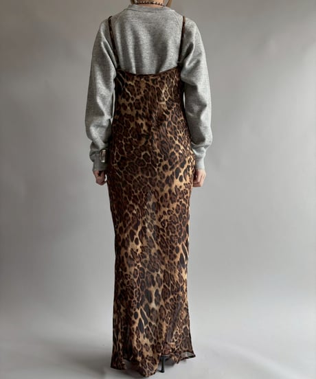 【USED】 Leopard long camisole One-Piece  /250920-035