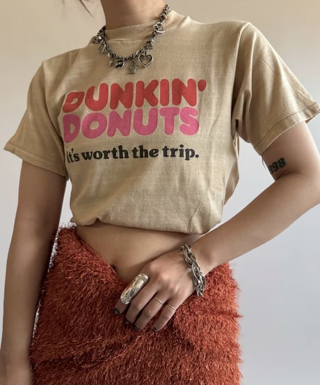 【USED】  Made in USA 80's SUPER SCREEN STARS DUNKIN' DONUTS T-Shirt/250510-052
