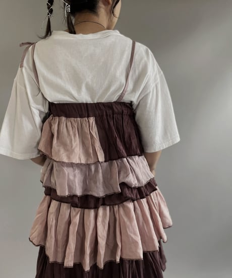 【RE;CIRCLE】RE Tiered Skirt & Bra Set / 230803-007