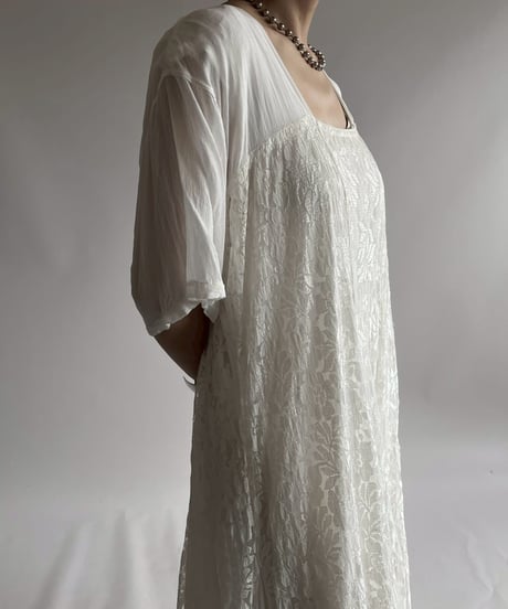【USED】 Lace Pattern Sheer One-Piece / 250726-027