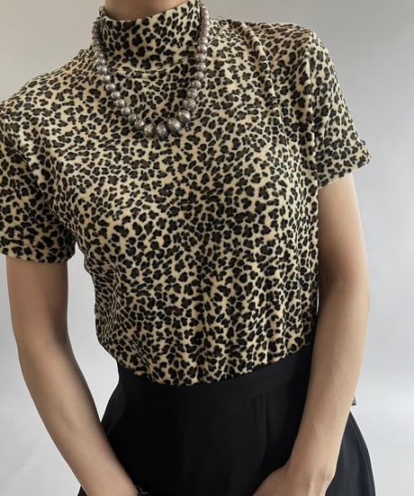 【USED】Leopard Patterned S/S Top /240907-026