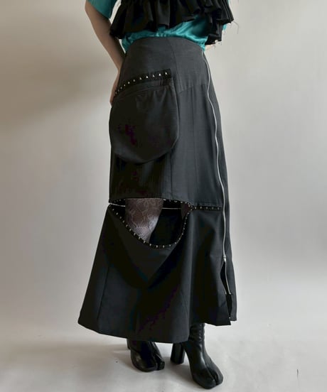 【RE;CIRCLE】 RE Suit Asymmetry Long Skirt/ 250717-014