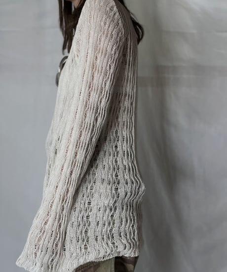 【USED】  Crochet Knit L/S Top ⑤/211014-039