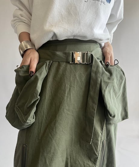 【RE;CIRCLE】 RE ARMY Belt Back Skirt/ 240919-004
