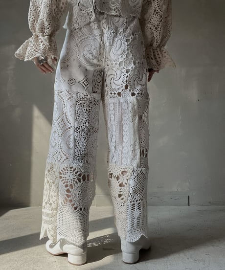 【RE;CIRCLE】 RE Crochet Patchwork Pants②/20220317-005