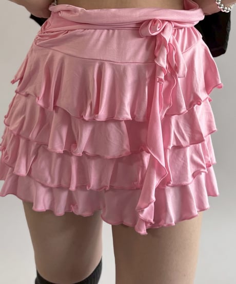 【USED】 Dead Stock Tiered Mini Skirt /250510-081