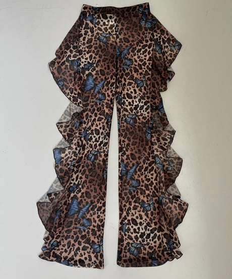 【USED】 JOUR Leopard Patterned Sheer Pants /250104-029
