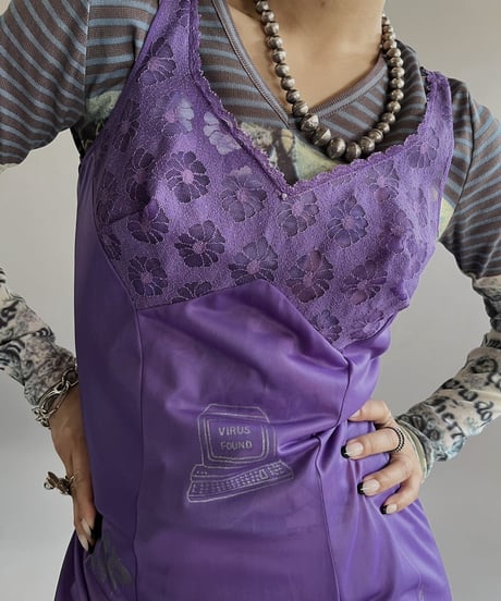 【Mashup Products】 Silk Screen Sheer One-Piece /  240217-001