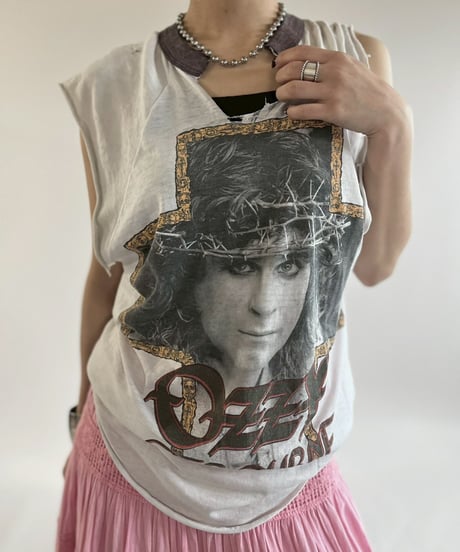 【USED】 80's OZZY OSBOURNE Cutoff Tour T-Shirt /250621-023