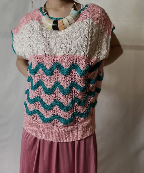 【USED】  Crochet S/S Top②/20210819-020