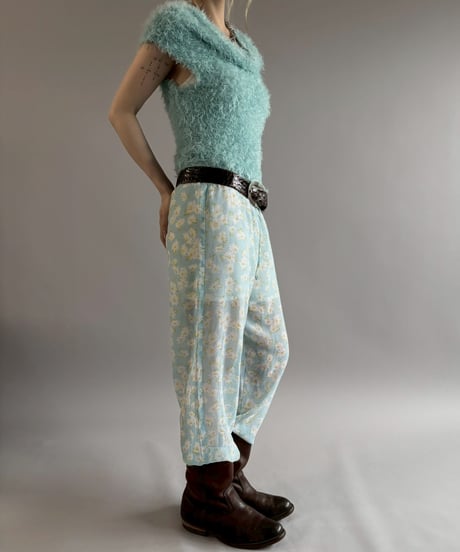 【USED】 Flower Pattern Sheer Pants /260704-019