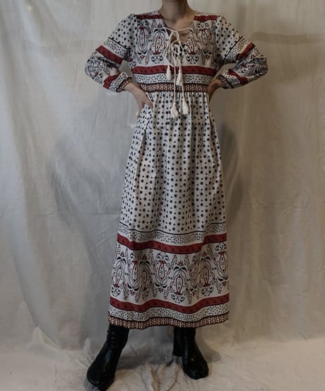【USED】Poly Front Open Dress/210217-060