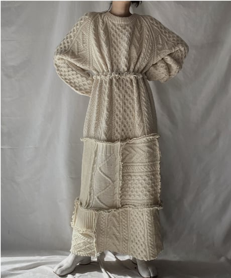【RE;CIRCLE】 RE Alan Knit Patch Work One-piece②/220120-034
