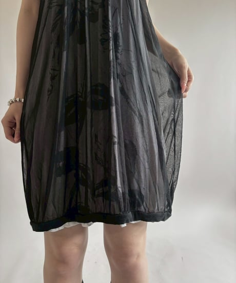 【USED】 Border Flower Pattern One-Piece  / 250531-015