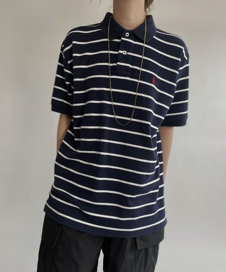 【USED】  Polo Ralph Lauren Striped Polo Shirt / 220730-009