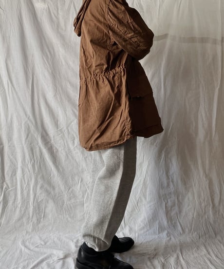 【USED】 Dyed Brown Swedish Snow Hoodie /210310-005
