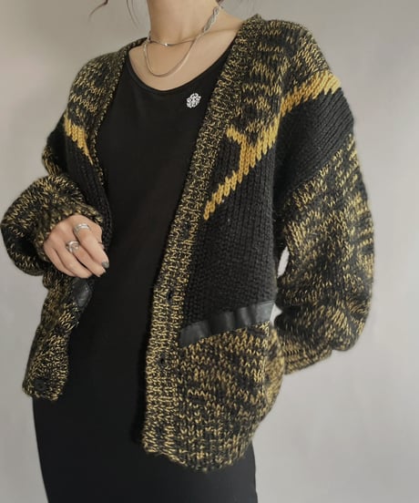 【USED】  Acrylic Knit Cardigan / 221015-011