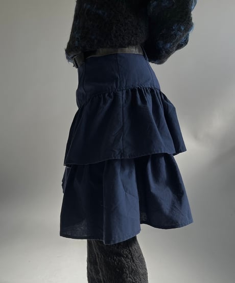 【USED】 Made in USA Tiered Mini Skirt /250111-021