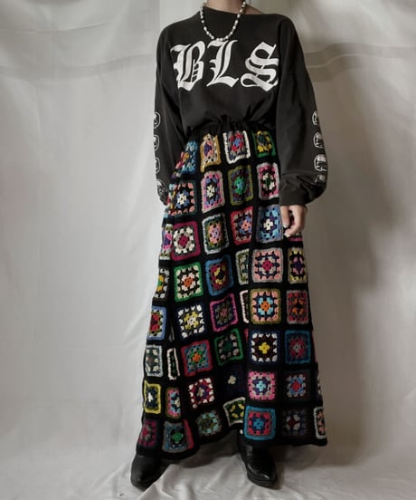 【RE;CIRCLE】 RE Granny Knit Long Skirt②/210917-004