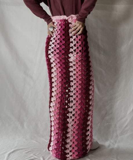 【RE;CIRCLE】 RE Granny Knit Long Skirt⑩/211014-030