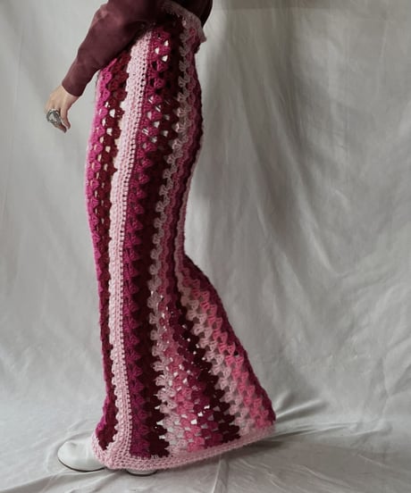 【RE;CIRCLE】 RE Granny Knit Long Skirt⑩/211014-030