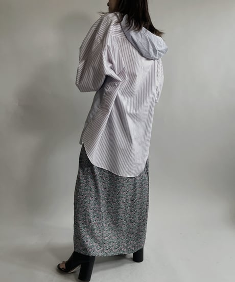 【RE;CIRCLE】 RE Stripe Shirt Mexican Hoodie / 220423-033
