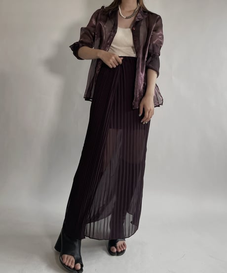 【USED】 Poly Long Skirt / 220702-004