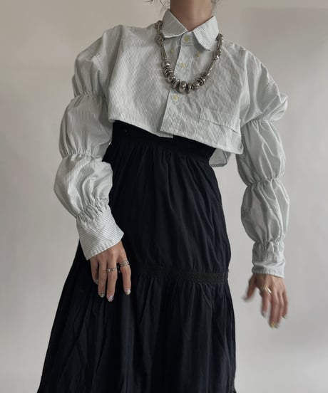 【RE;CIRCLE】 RE Short Striped Shirt / 220609-006
