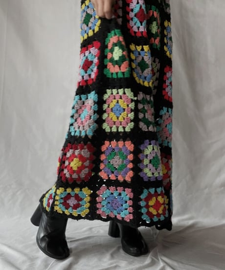 【RE;CIRCLE】 RE Granny Knit Long Skirt⑥/211014-026