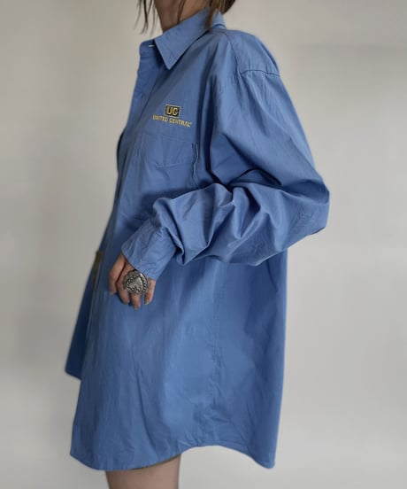 【USED】  Long Sleeved Work Shirt "United Central" / 220730-002
