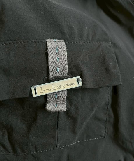【USED】 Pocket Design Double Zip Up Hooded Jacket  / 250517-013