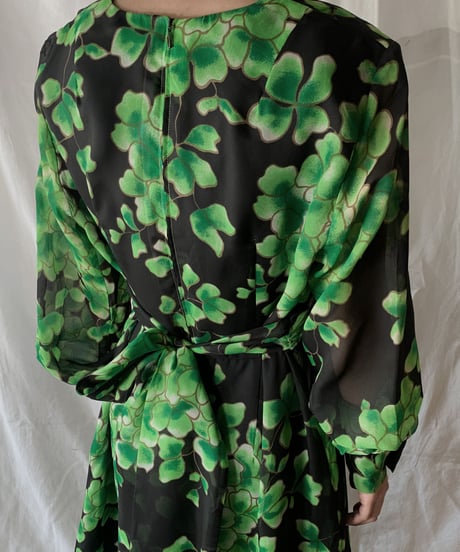【USED】  Clover Patterned Poly EURO Dress/210407-020