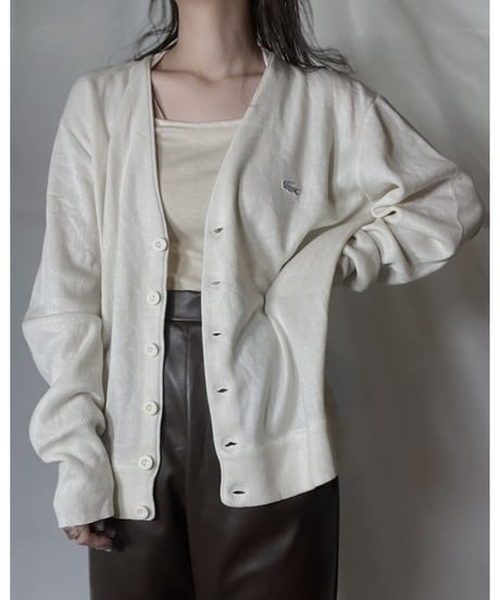 【USED】 LACOSTE Acrylic Knit Cardigan  ① / 220111-001