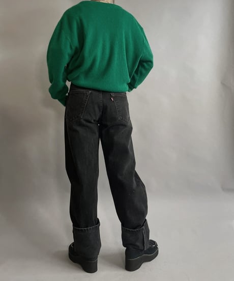 【USED】 Lacoste Acrylic Knit Pullover Green / 230204-015