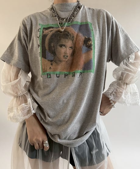 【USED】 84's STAR PRINTS CYNDI LAUPER Tour T-Shirt/250510-091
