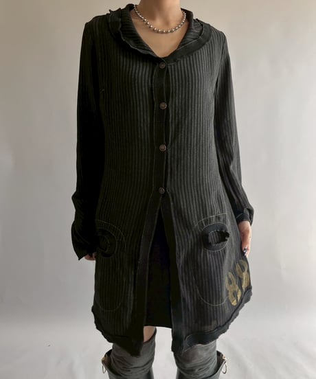 【USED】 Cop.Copine Stripe Pattern Hooded Jacket  /251014-008
