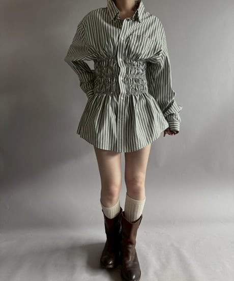 【RE;CIRCLE】 RE Shirring Shirt / 260409-016