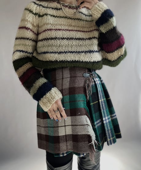 【RE;CIRCLE】 RE Pleats Blanket  Skirt / 230105-017
