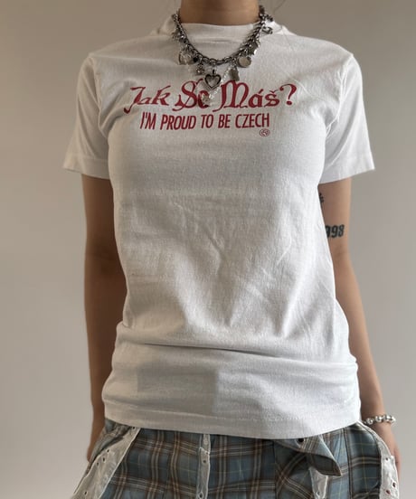 【USED】 Made in USA 80~90's Fruit of the Loom Jak Se Mas T-Shirt /250510-093