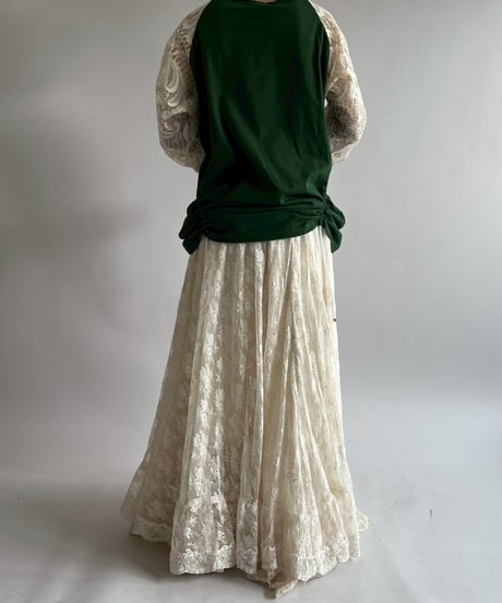 【RE;CIRCLE】 RE Lace Switching Raglan T-Shirt / 250605-007