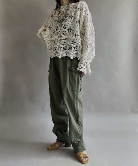 【RE;CIRCLE】 RE Crochet Kirikae Top / 230330-015