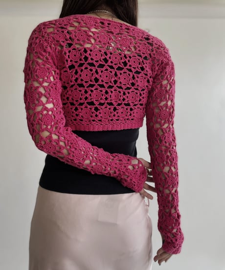 【USED】 Crochet Long Sleeves Cardigan / 220430-013